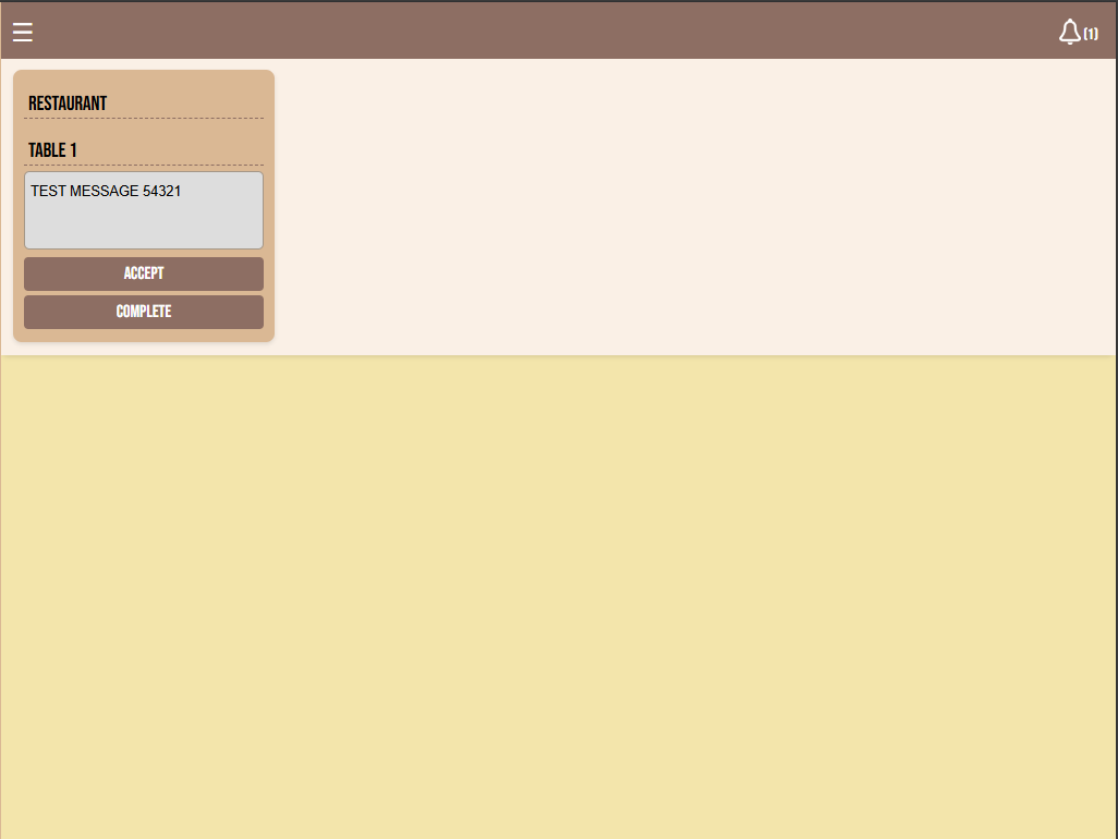 Notification detail – Accept / Complete