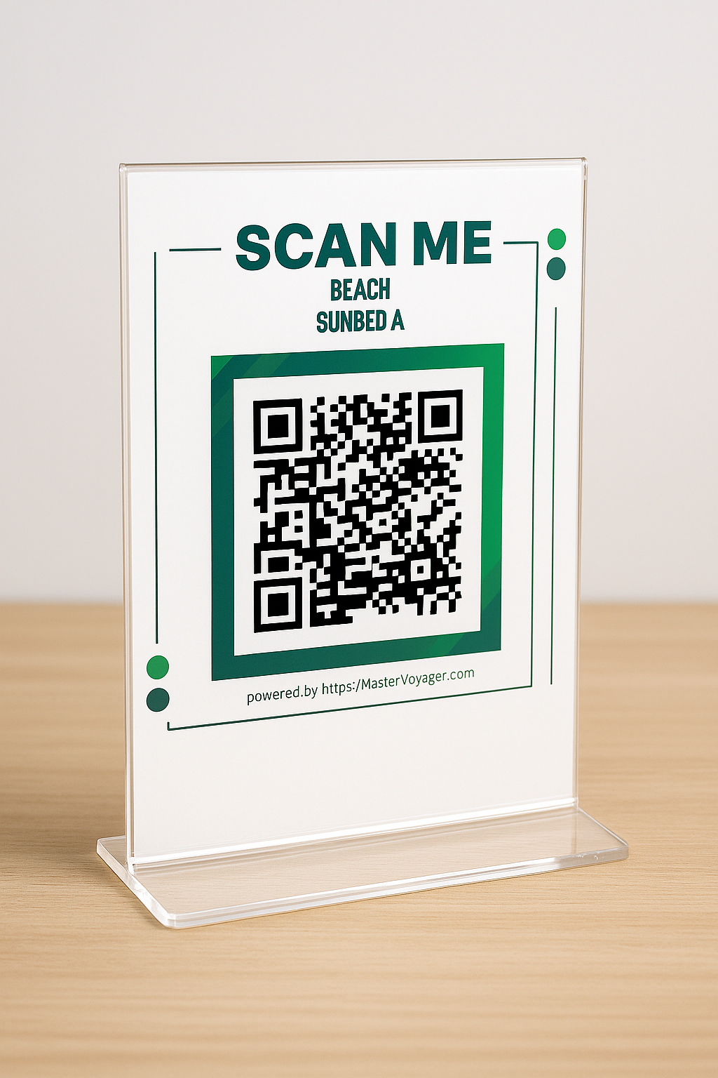 QR code on the table